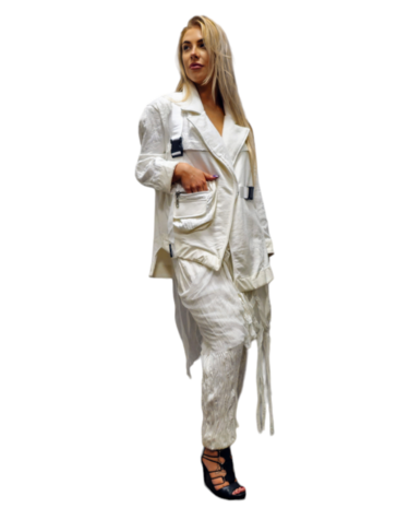 Women woven Jacket White