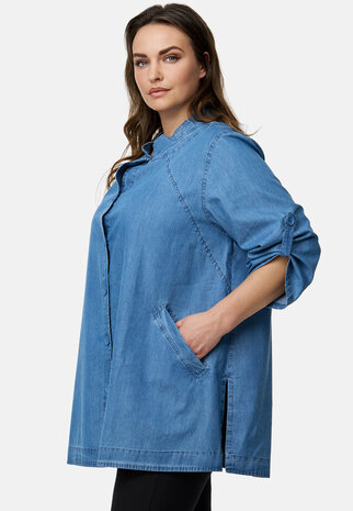 Denim blouse/vest Kekoo blauw 