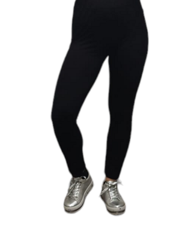 Legging Lady zwart met print in Viscose-Stretch