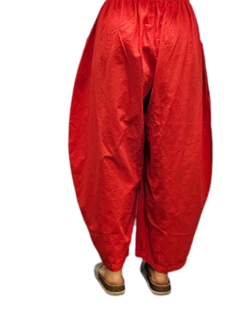 Ballonbroek rood 100% katoen