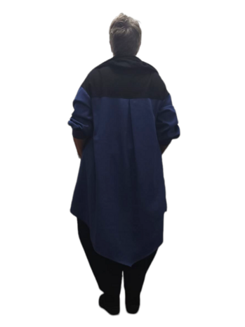 Tuniek blauw met capuchon