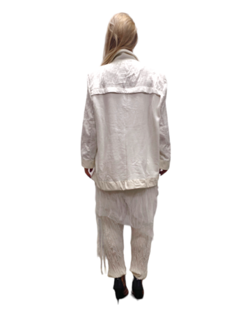 Women woven Jacket White