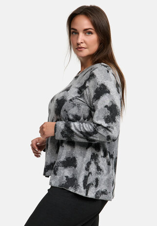 Kekoo tuniek  met v hals grijs met print