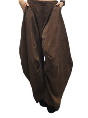 Ruime ballonbroek  donker bruin corduroy