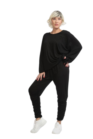 Legging zwart in Viscose-Stretch