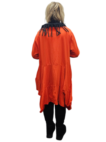 Ballontuniek oranje asymmetrisch 100% cotton