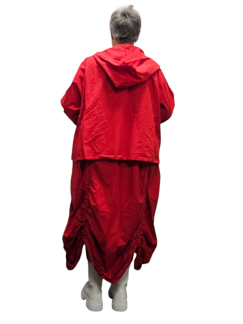 Kort jasje-vest rood 100% cotton