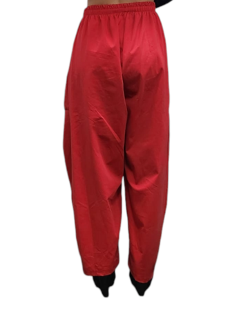 Ruime geplooide broek rood travel