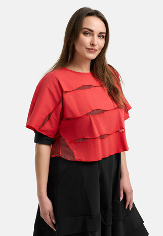 Kekoo top koraal patchwork