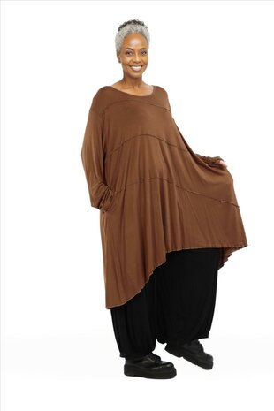 Tuniek/jurk  bruin van viscose