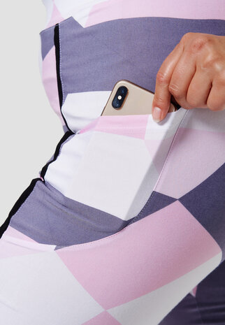  Legging roze/wit/grijs legging zakken, Kekoo
