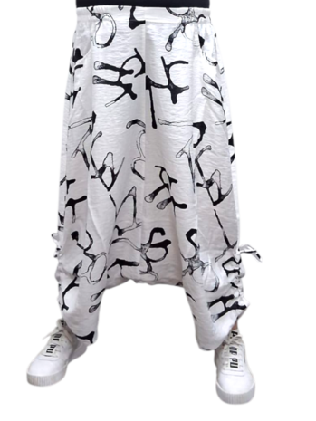 Kekoo harembroek 'Aria' wit print