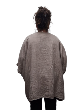 Wijde tuniek La Bass beige print