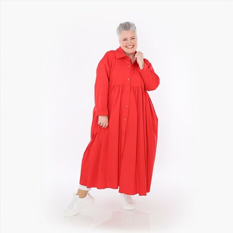 Zomerjas Celestia  in A-vorm van fijne poplinkwaliteit rood