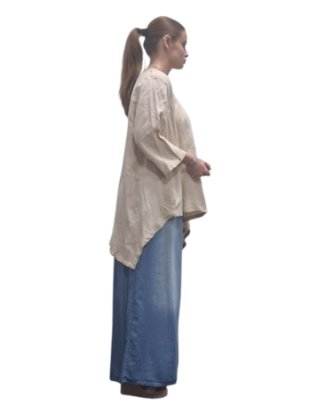 Shirt zand A-lijn asymmetrisch