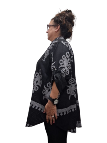 Blouse La Bass zwart print
