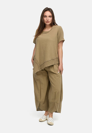 Kekoo broek 'Lino'- Taupe-Khaki