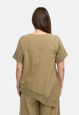 Kekoo -Lino-Tuniek-Taupe-khaki