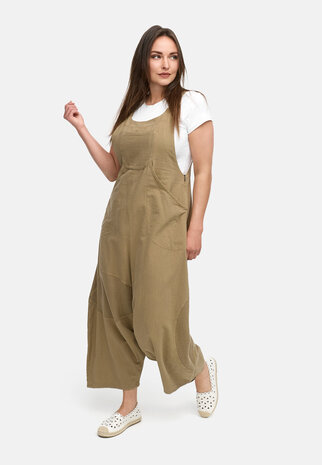 Kekoo tuinbroek 'Lino'- Taupe-khaki