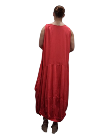 Tricot ballonjurk rood