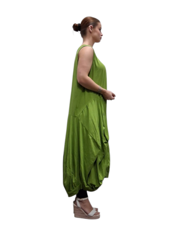Tricot ballonjurk lime groen