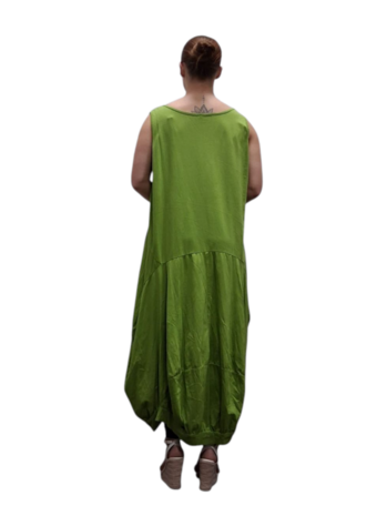 Tricot ballonjurk lime groen