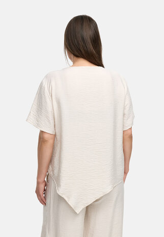 Kekoo asymmetrische tuniek Ibiza champagne