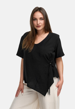 Kekoo asymmetrische tuniek Ibiza zwart