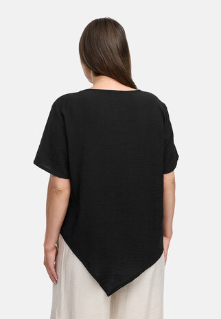 Kekoo asymmetrische tuniek Ibiza zwart