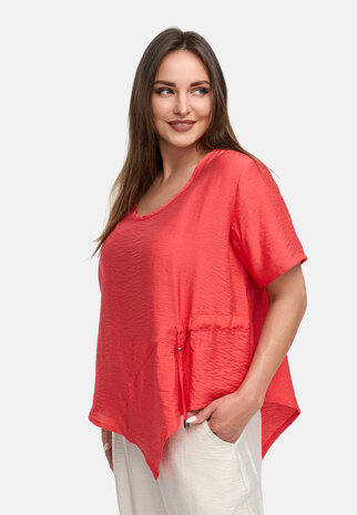Kekoo asymmetrische tuniek Ibiza rood
