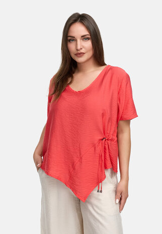 Kekoo asymmetrische tuniek Ibiza rood