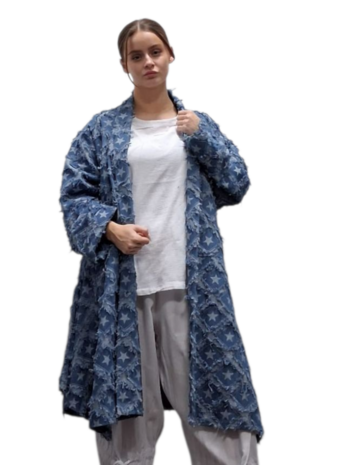  Cardigan Dreamstar blauw print
