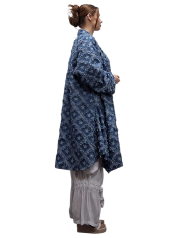 Cardigan Dreamstar blauw print