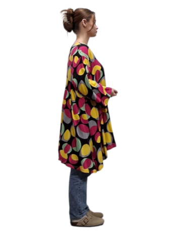 Zomerjas-blouse Maria in A-vorm van zachte linnenlook kwaliteit