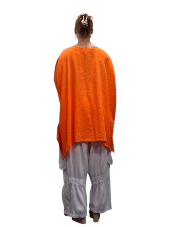 Wijde tuniek/shirt Marcy neonoranje