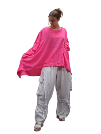 Wijde tuniek/shirt Marcy fuchsia