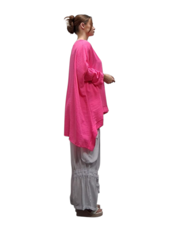 Wijde tuniek/shirt Marcy fuchsia