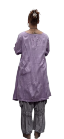 lange tuniek lila 100% katoen
