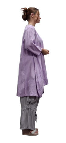 lange tuniek lila 100% katoen