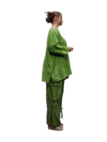 Shirt-groen-A-lijn-100-cotton