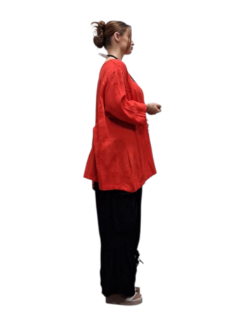 Shirt-rood-A-lijn-100-cotton