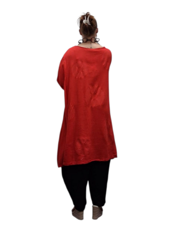 lange tuniek rood 100% katoen