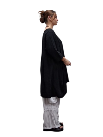 lange tuniek zwart 100% katoen