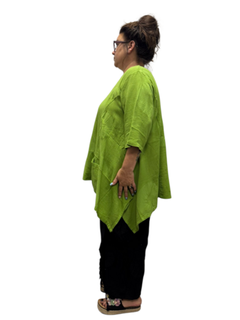 Shirt A-lijn 100% cotton groen