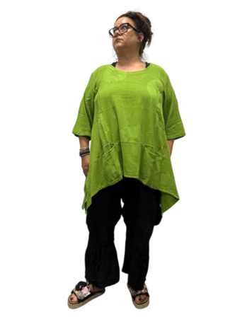 Shirt A-lijn 100% cotton groen