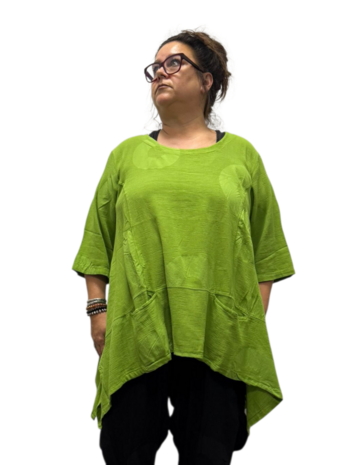 Shirt A-lijn 100% cotton groen