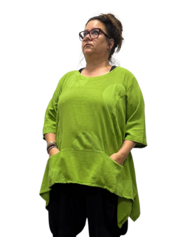 Shirt A-lijn 100% cotton groen