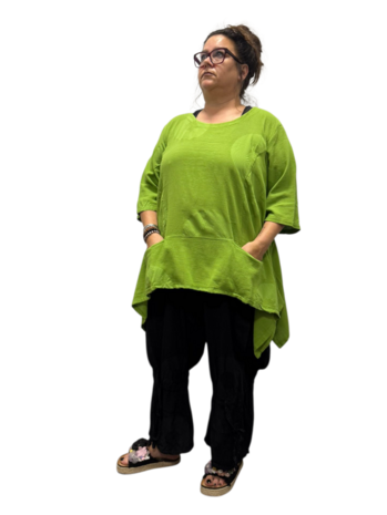 Shirt A-lijn 100% cotton groen