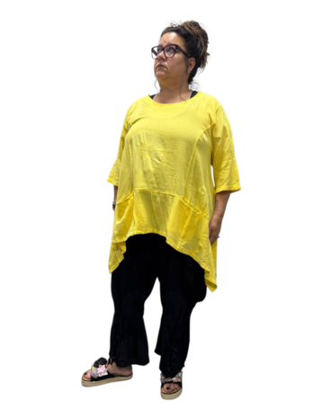 Shirt geel  A-lijn 100% cotton