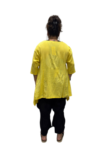 Shirt geel  A-lijn 100% cotton